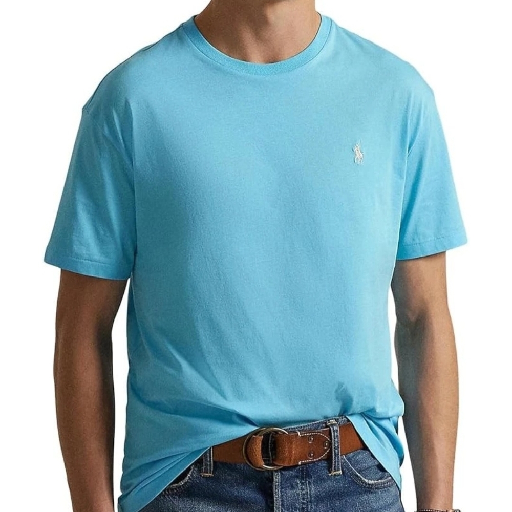 POLO RALPH LAUREN Mens Short Sleeve Solid Crewneck Tee in Blue Size 2LT